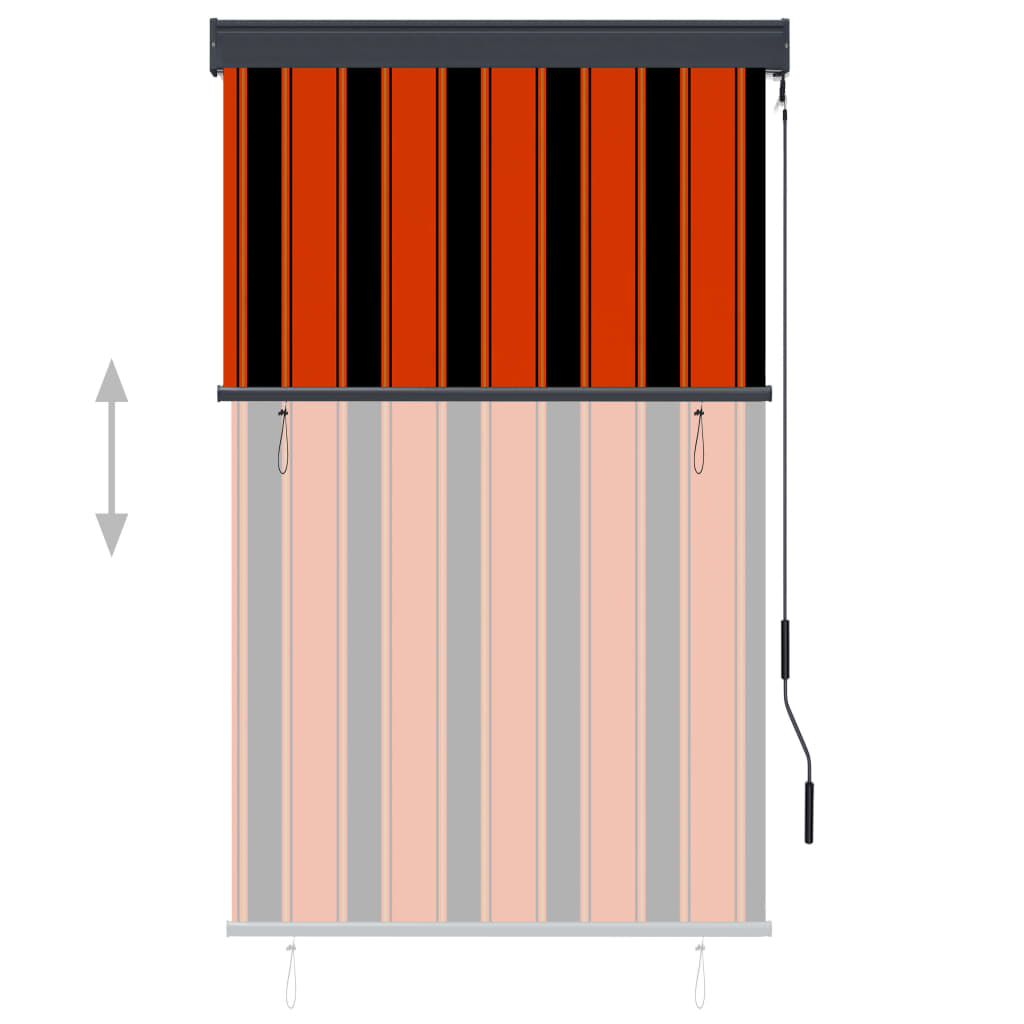 vidaXL Jaluzea tip rulou de exterior, portocaliu și maro, 100 x 250 cm vidaXL Jaluzea tip rulou de exterior, portocaliu și maro, 100 x 250 cm