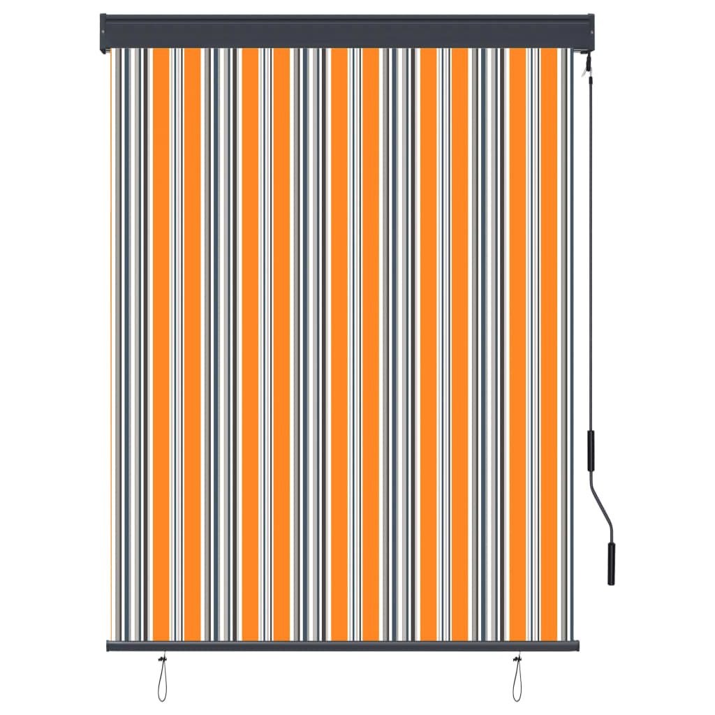 vidaXL Jaluzea tip rulou de exterior, galben și albastru, 120 x 250 cm vidaXL Jaluzea tip rulou de exterior, galben și albastru, 120 x 250 cm