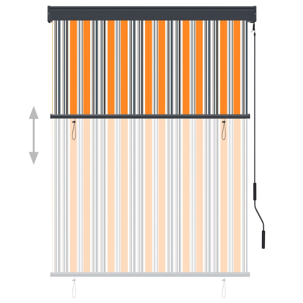vidaXL Jaluzea tip rulou de exterior, galben și albastru, 120 x 250 cm vidaXL Jaluzea tip rulou de exterior, galben și albastru, 120 x 250 cm
