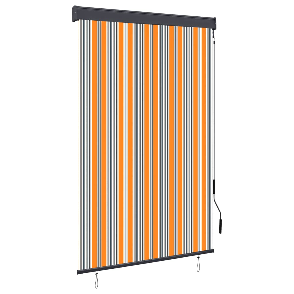 vidaXL Jaluzea tip rulou de exterior, galben și albastru, 120 x 250 cm vidaXL Jaluzea tip rulou de exterior, galben și albastru, 120 x 250 cm