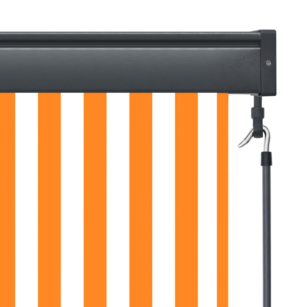 vidaXL Jaluzea tip rulou de exterior, alb și portocaliu, 120 x 250 cm vidaXL Jaluzea tip rulou de exterior, alb și portocaliu, 120 x 250 cm