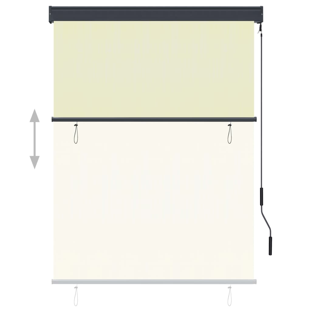 vidaXL Jaluzea tip rulou de exterior, crem, 120 x 250 cm vidaXL Jaluzea tip rulou de exterior, crem, 120 x 250 cm