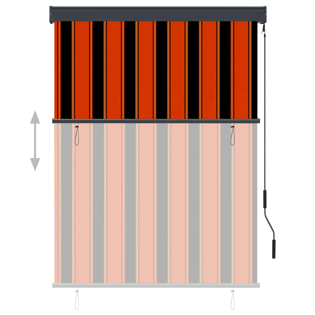 vidaXL Jaluzea tip rulou de exterior, portocaliu și maro, 120 x 250 cm vidaXL Jaluzea tip rulou de exterior, portocaliu și maro, 120 x 250 cm