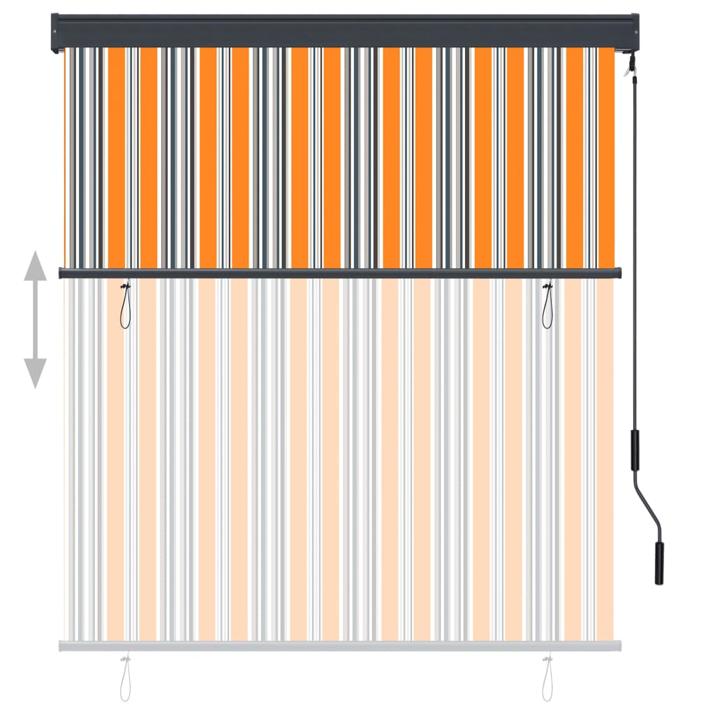 vidaXL Jaluzea tip rulou de exterior, galben și albastru, 140 x 250 cm vidaXL Jaluzea tip rulou de exterior, galben și albastru, 140 x 250 cm