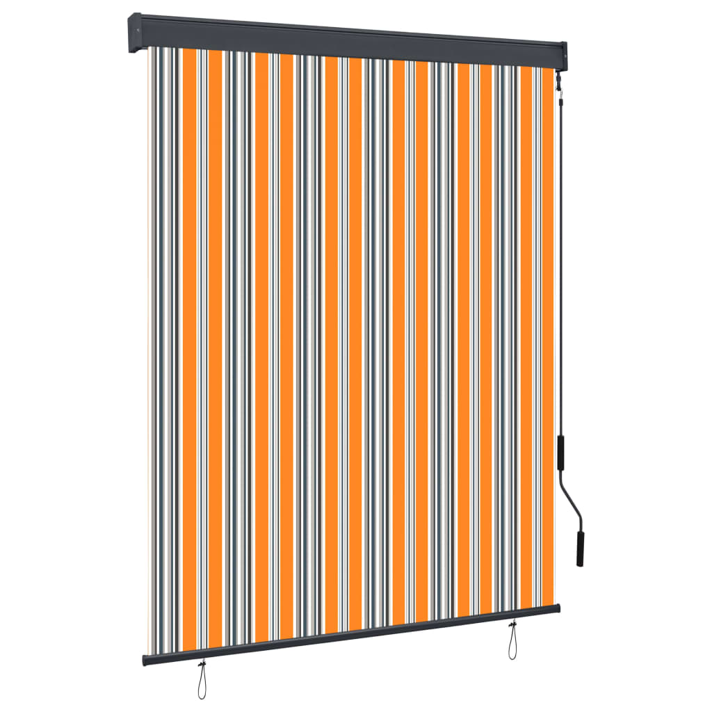 vidaXL Jaluzea tip rulou de exterior, galben și albastru, 140 x 250 cm vidaXL Jaluzea tip rulou de exterior, galben și albastru, 140 x 250 cm