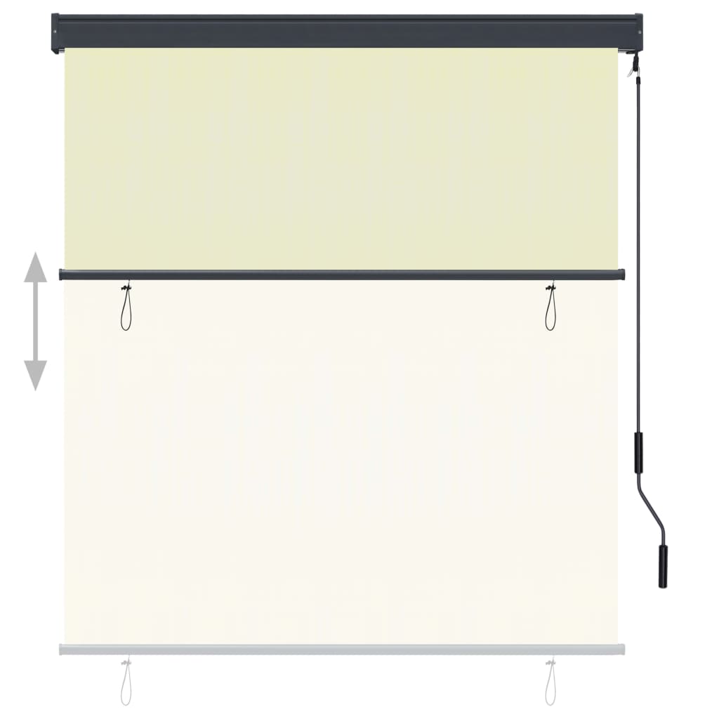 vidaXL Jaluzea tip rulou de exterior, crem, 140 x 250 cm vidaXL Jaluzea tip rulou de exterior, crem, 140 x 250 cm