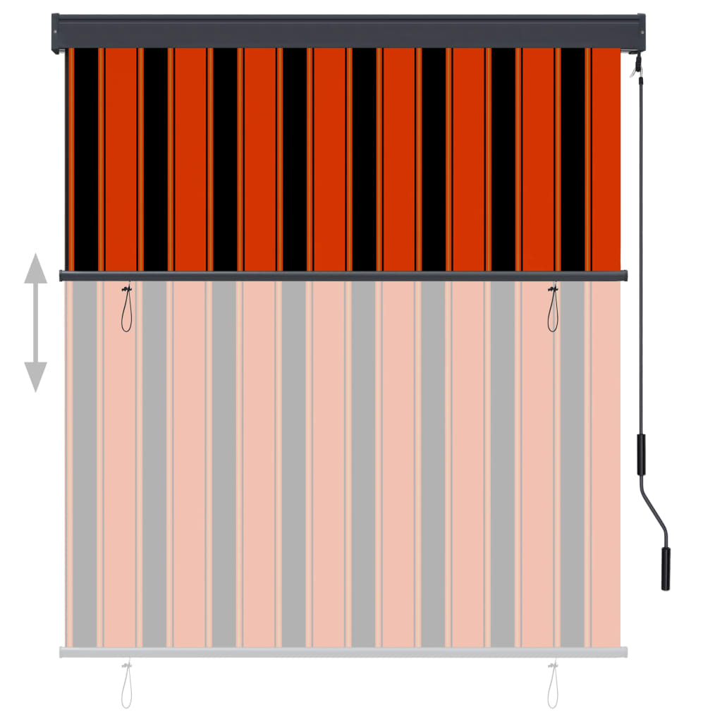 vidaXL Jaluzea tip rulou de exterior, portocaliu și maro, 140 x 250 cm vidaXL Jaluzea tip rulou de exterior, portocaliu și maro, 140 x 250 cm