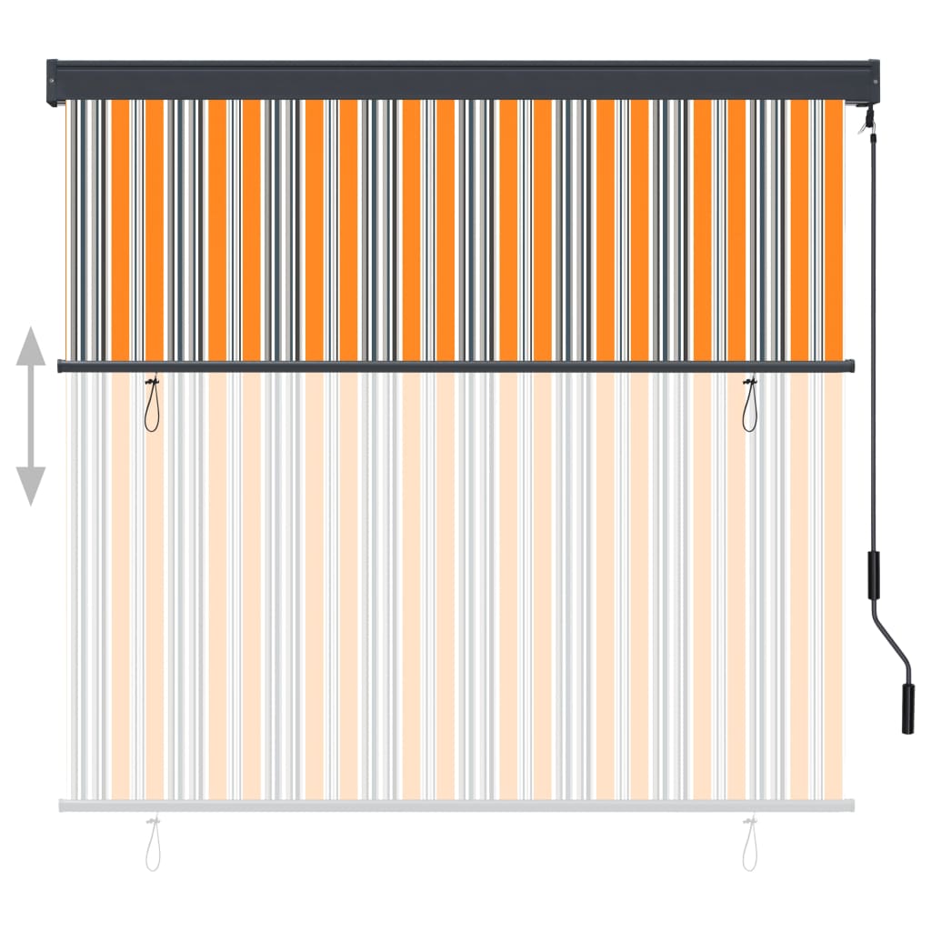 vidaXL Jaluzea tip rulou de exterior, galben și albastru, 160 x 250 cm vidaXL Jaluzea tip rulou de exterior, galben și albastru, 160 x 250 cm