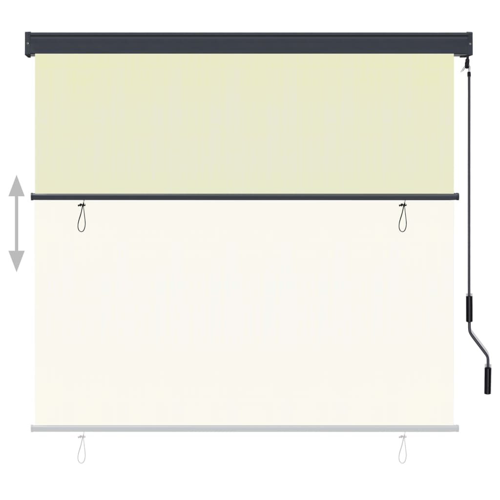 vidaXL Jaluzea tip rulou de exterior, crem, 160 x 250 cm vidaXL Jaluzea tip rulou de exterior, crem, 160 x 250 cm