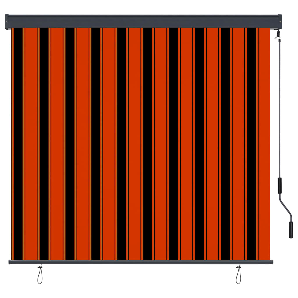 vidaXL Jaluzea tip rulou de exterior, portocaliu și maro, 160 x 250 cm vidaXL Jaluzea tip rulou de exterior, portocaliu și maro, 160 x 250 cm