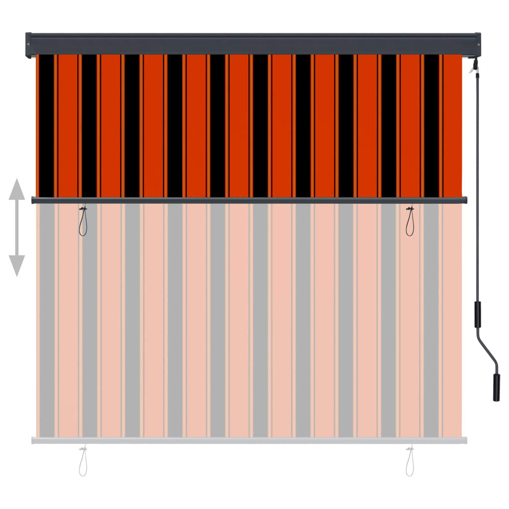 vidaXL Jaluzea tip rulou de exterior, portocaliu și maro, 160 x 250 cm vidaXL Jaluzea tip rulou de exterior, portocaliu și maro, 160 x 250 cm