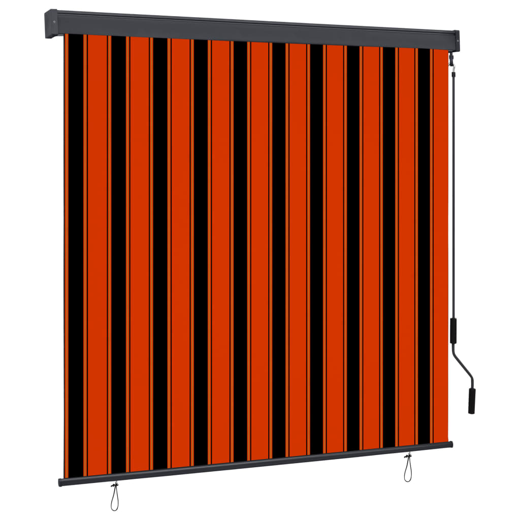 vidaXL Jaluzea tip rulou de exterior, portocaliu și maro, 160 x 250 cm vidaXL Jaluzea tip rulou de exterior, portocaliu și maro, 160 x 250 cm