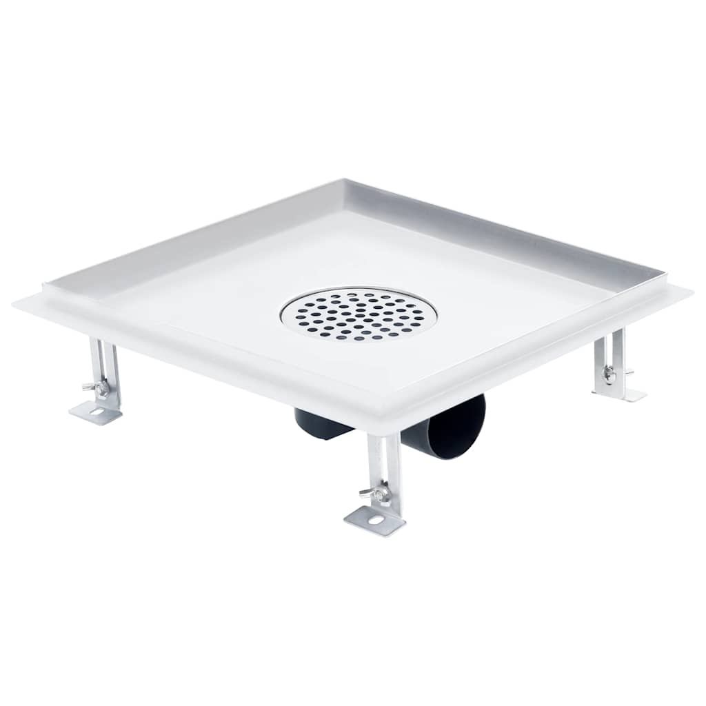 vidaXL Rigolă de duș capac plat gresie 2-în-1 28x28 cm oțel inoxidabil vidaXL Rigolă de duș capac plat gresie 2-în-1 28x28 cm oțel inoxidabil