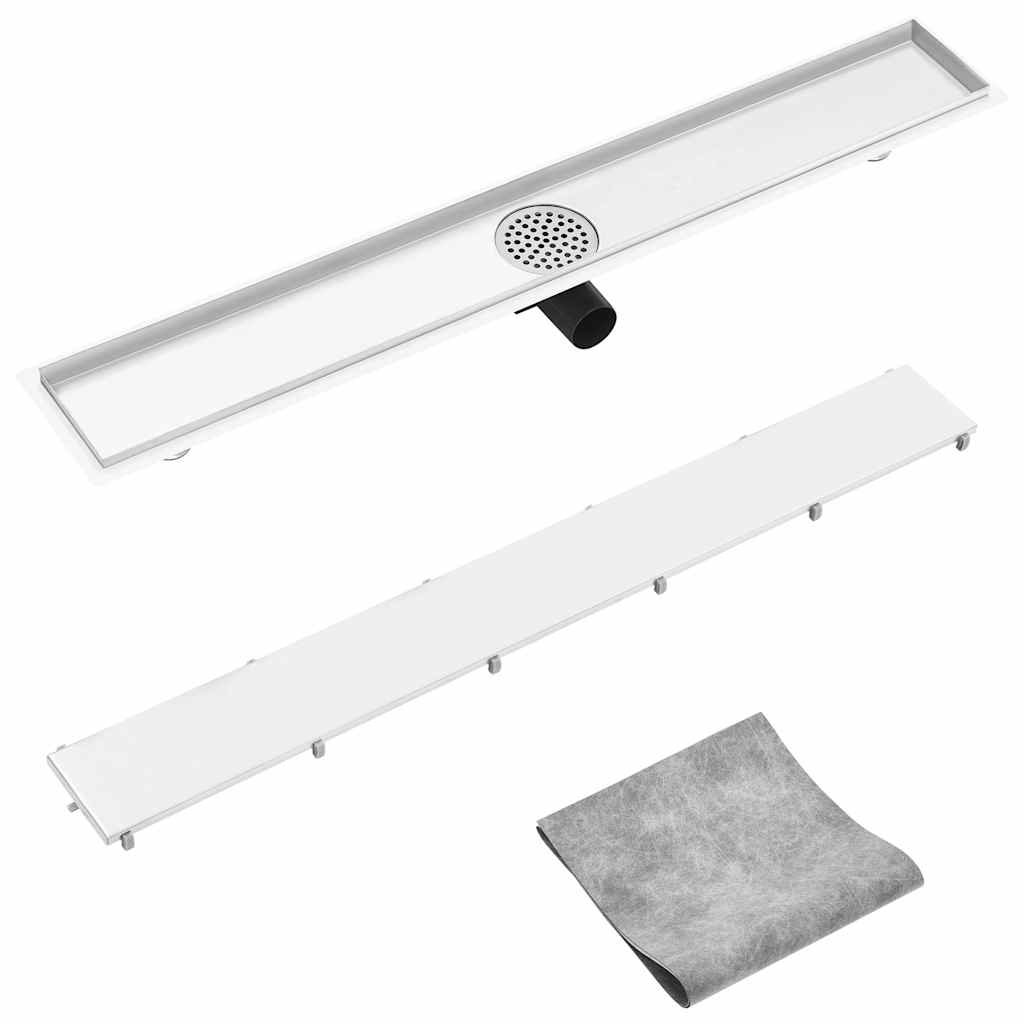 vidaXL Rigolă de duș cu capac 2-în-1, 93 x 14 cm, oțel inoxidabil vidaXL Rigolă de duș cu capac 2-în-1, 93 x 14 cm, oțel inoxidabil