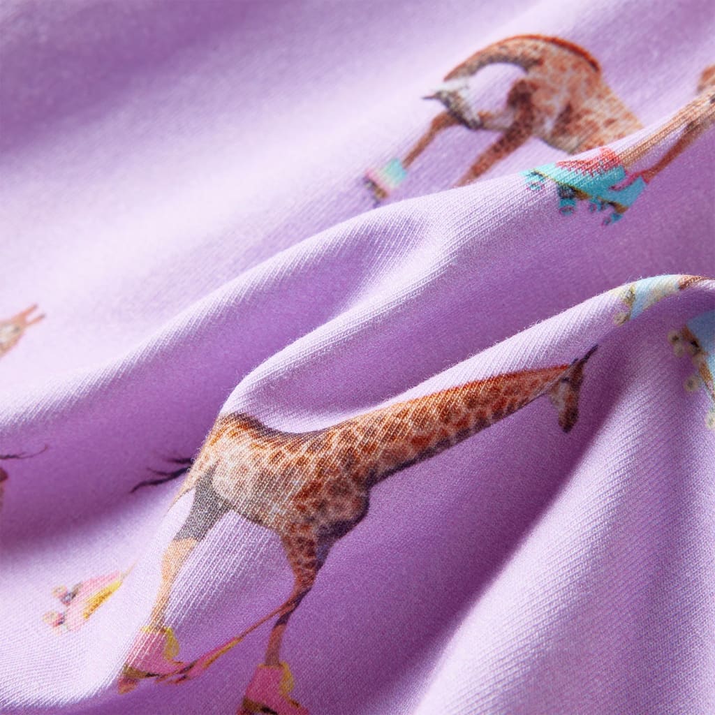 Rochie de copii, mâneci cu volane șnur talie, lila 128