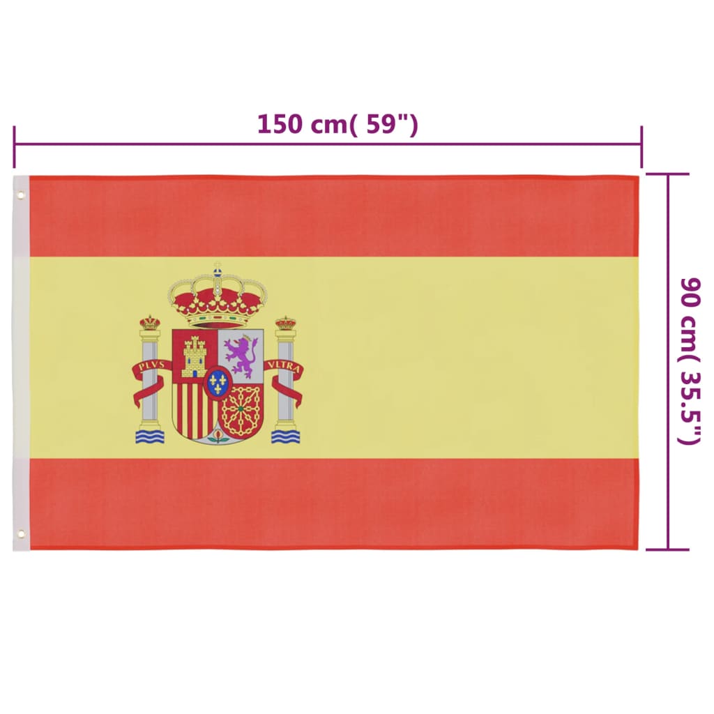 vidaXL Steag Spania, 90 x 150 cm vidaXL Steag Spania, 90 x 150 cm