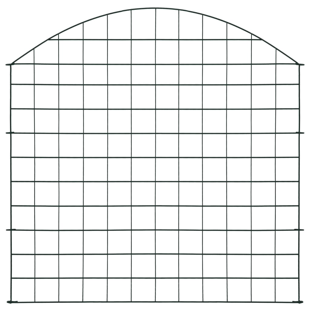 vidaXL Set gard de grădină arcuit, verde, 77,5 x 78,5 cm
