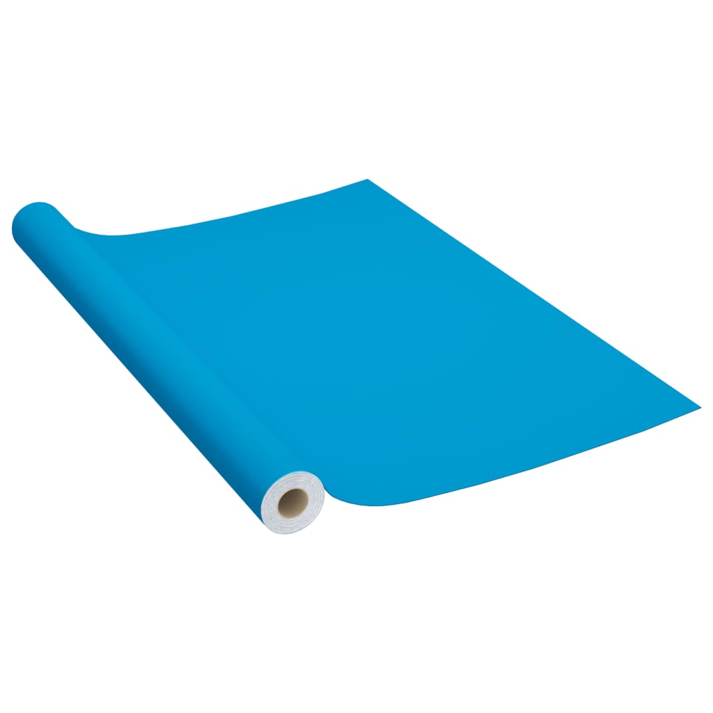 vidaXL Folie de mobilier autoadezivă, azuriu, 500 x 90 cm, PVC vidaXL Folie de mobilier autoadezivă, azuriu, 500 x 90 cm, PVC