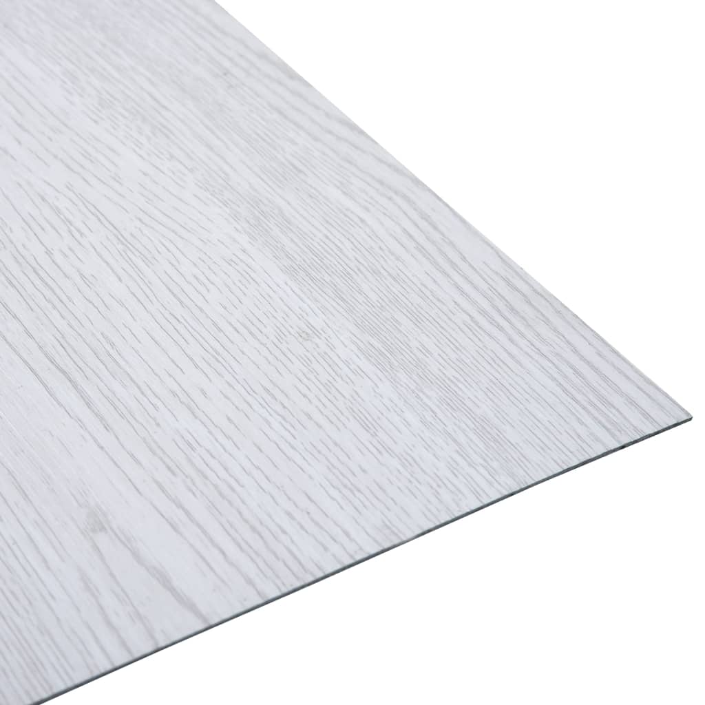 vidaXL Plăci de pardoseală autoadezive, alb, 5,11 m² PVC vidaXL Plăci de pardoseală autoadezive, alb, 5,11 m² PVC