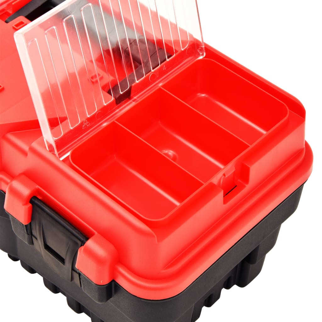 vidaXL Cutie de scule, roșu, 462x256x242 mm, plastic vidaXL Cutie de scule, roșu, 462x256x242 mm, plastic