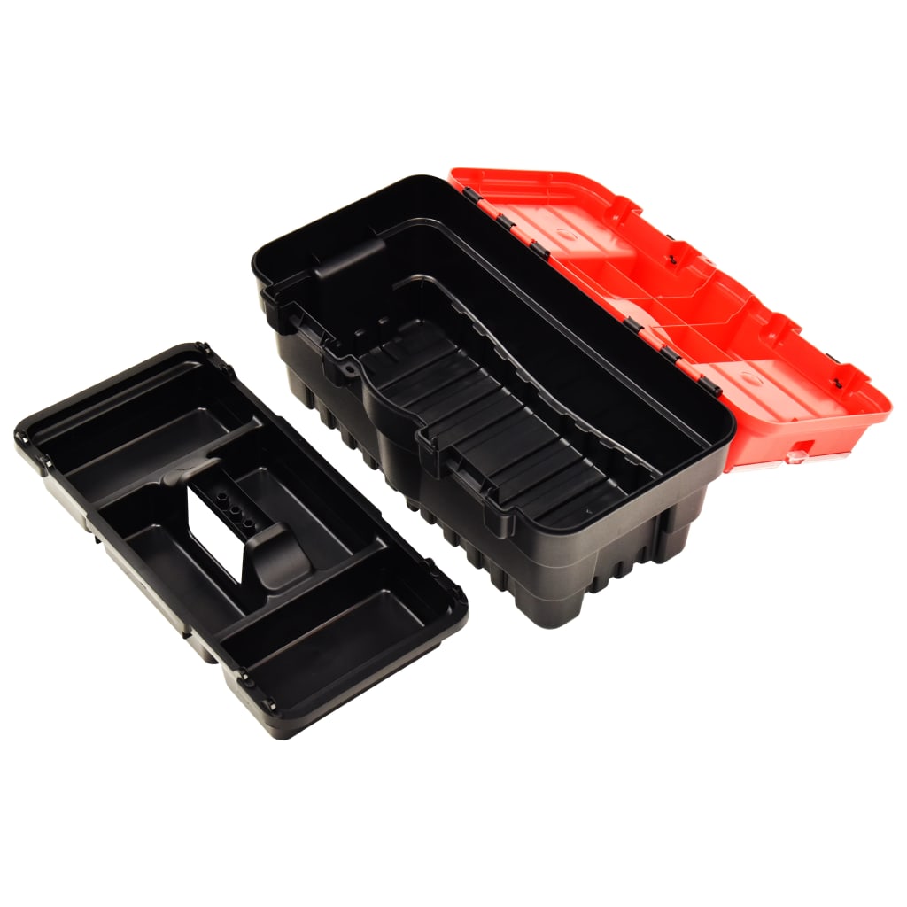 vidaXL Cutie de scule, roșu, 462x256x242 mm, plastic vidaXL Cutie de scule, roșu, 462x256x242 mm, plastic