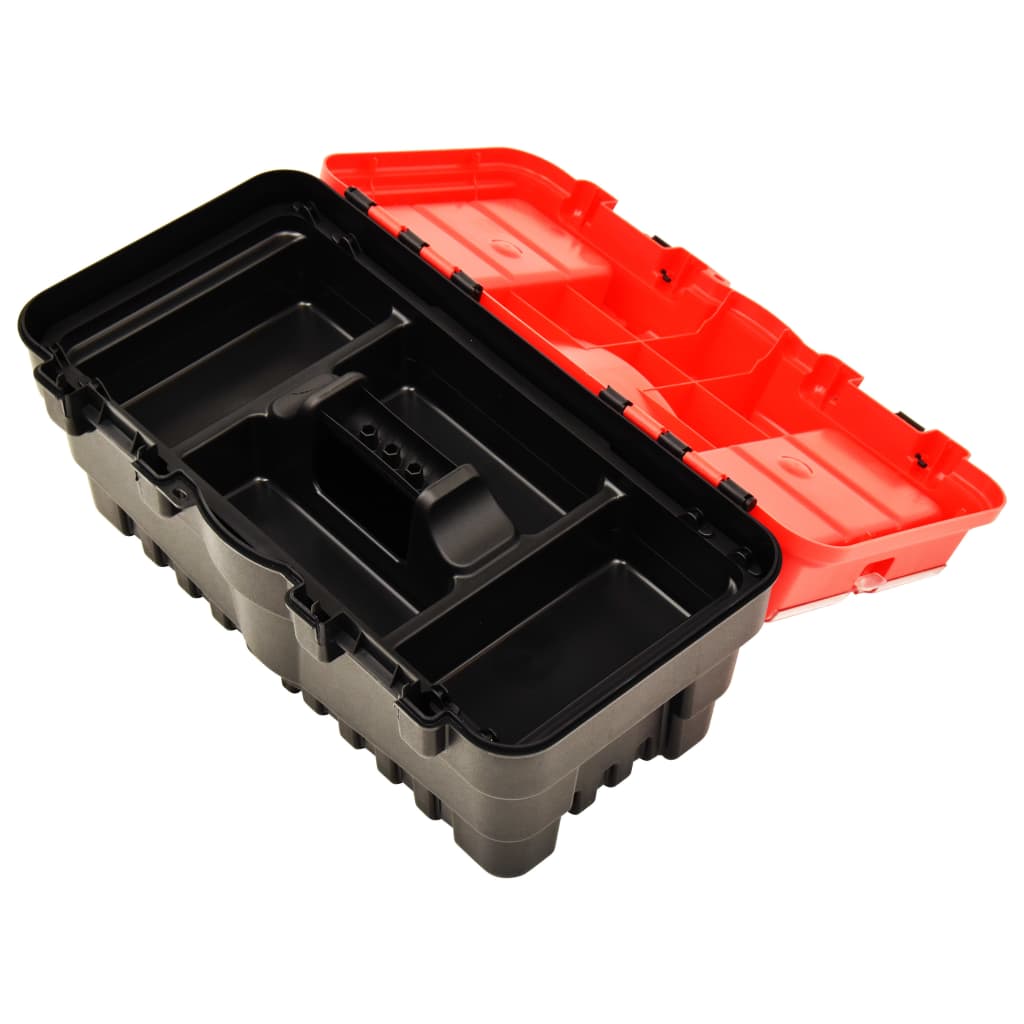 vidaXL Cutie de scule, roșu, 462x256x242 mm, plastic vidaXL Cutie de scule, roșu, 462x256x242 mm, plastic