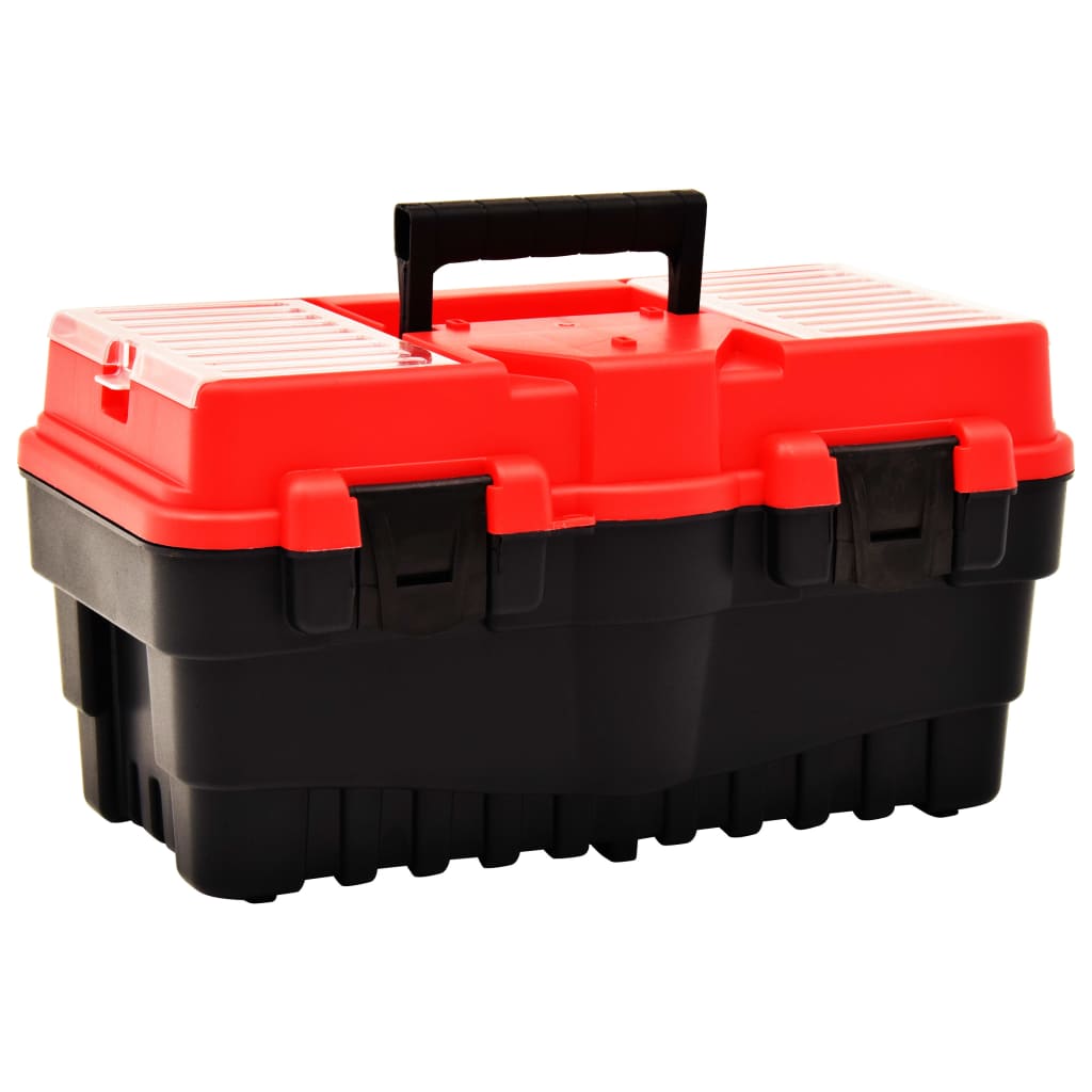 vidaXL Cutie de scule, roșu, 462x256x242 mm, plastic vidaXL Cutie de scule, roșu, 462x256x242 mm, plastic