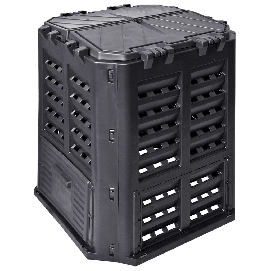 vidaXL Compostor de grădină, negru, 68,9x68,9x83,9 cm, 360 L vidaXL Compostor de grădină, negru, 68,9x68,9x83,9 cm, 360 L