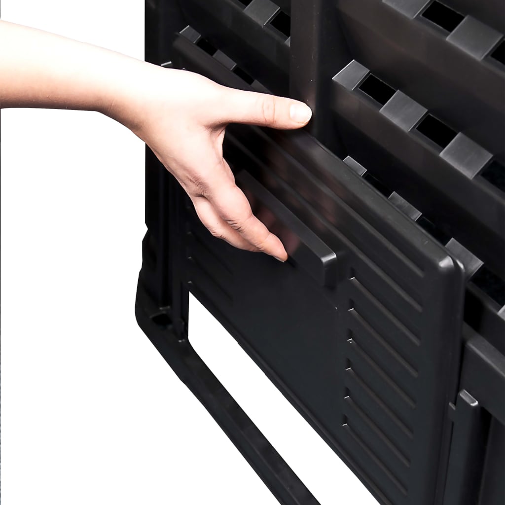 vidaXL Compostor de grădină, negru, 68,9x68,9x83,9 cm, 360 L vidaXL Compostor de grădină, negru, 68,9x68,9x83,9 cm, 360 L