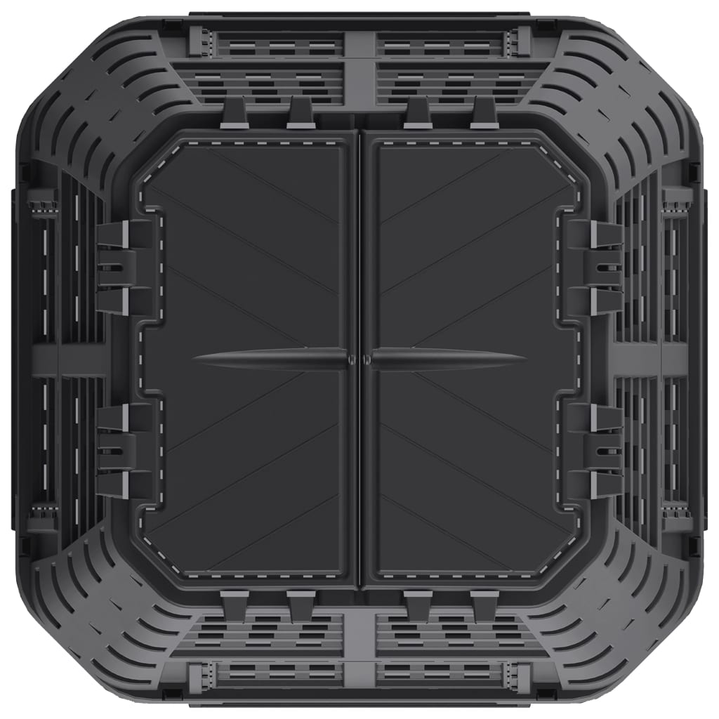 vidaXL Compostor de grădină, negru, 93,3x93,3x80 cm, 480 L vidaXL Compostor de grădină, negru, 93,3x93,3x80 cm, 480 L
