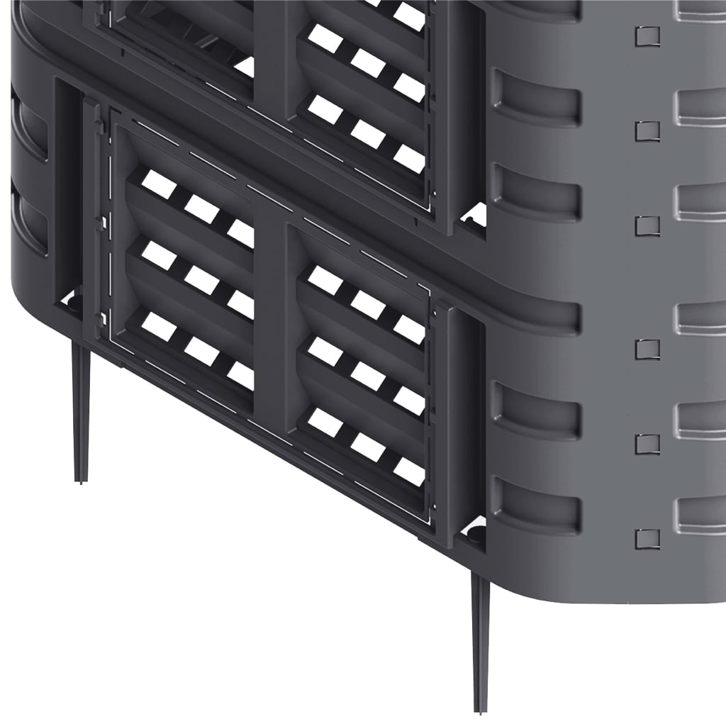 vidaXL Compostor de grădină, negru, 93,3x93,3x80 cm, 480 L vidaXL Compostor de grădină, negru, 93,3x93,3x80 cm, 480 L