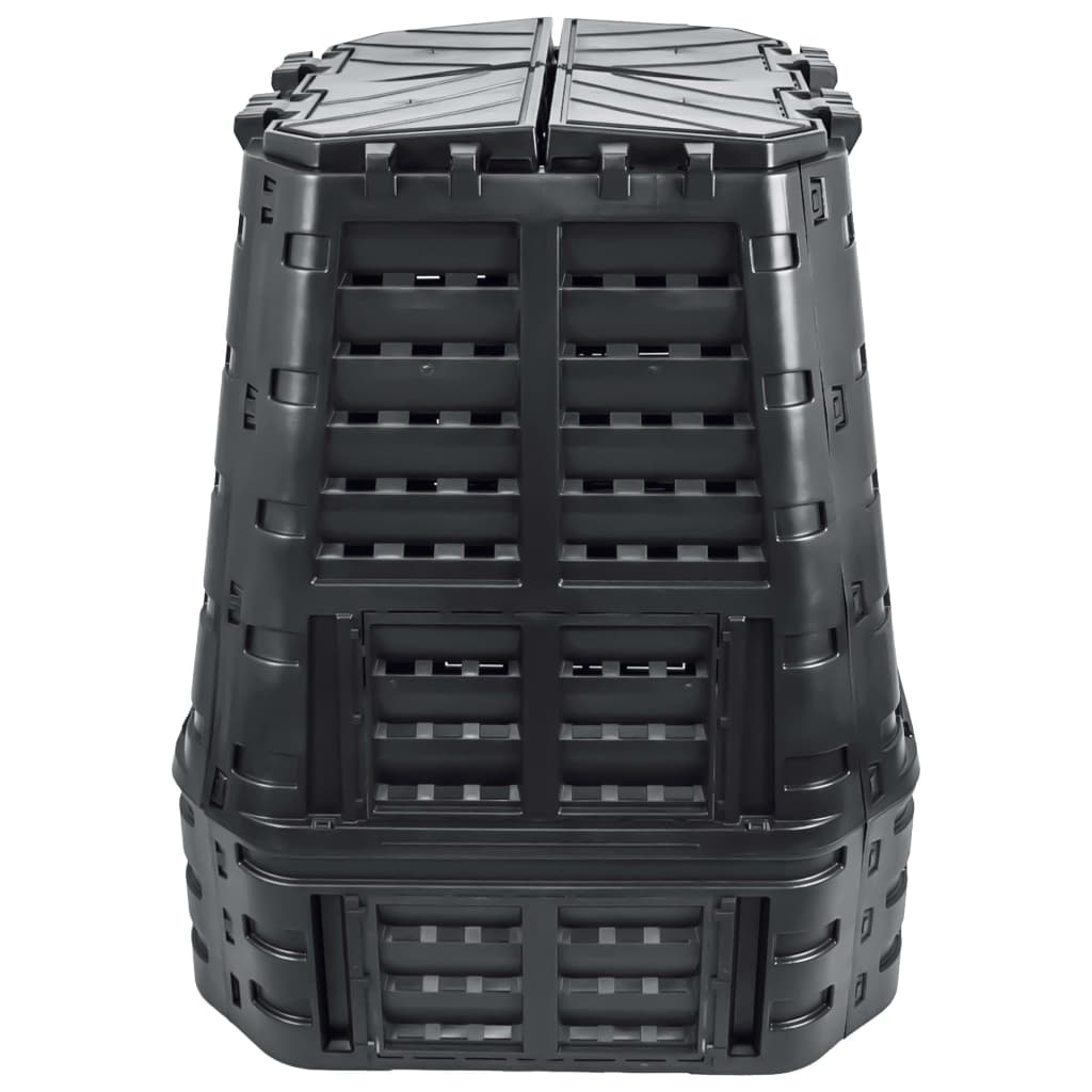 vidaXL Compostor de grădină, negru, 93,3x93,3x113 cm, 740 L vidaXL Compostor de grădină, negru, 93,3x93,3x113 cm, 740 L