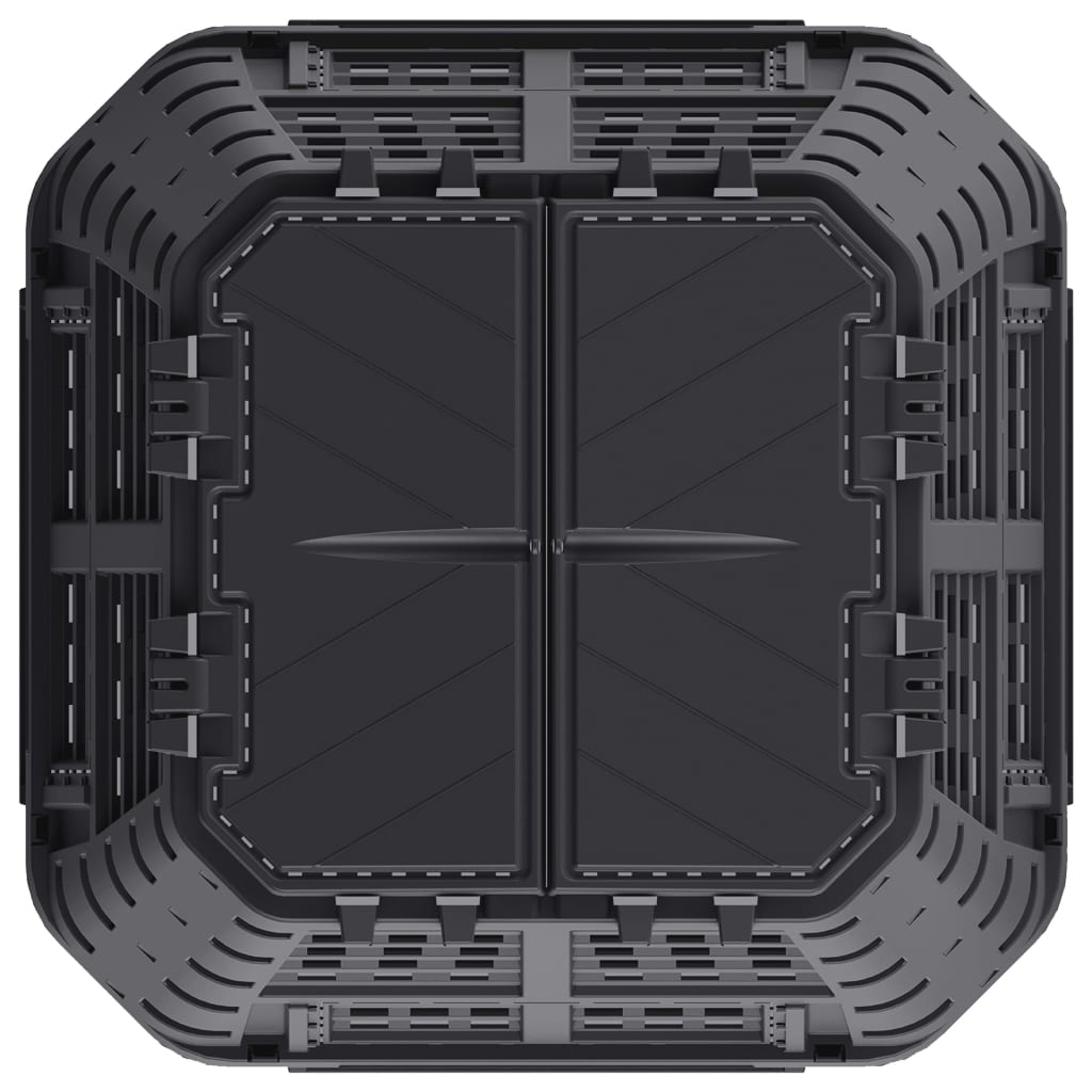 vidaXL Compostor de grădină, negru, 93,3x93,3x113 cm, 740 L vidaXL Compostor de grădină, negru, 93,3x93,3x113 cm, 740 L