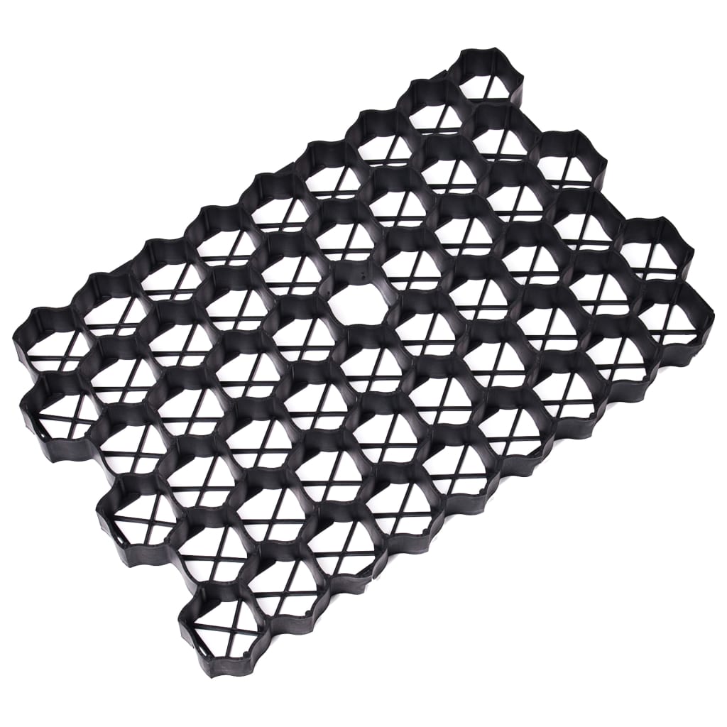 vidaXL Grilaje de gazon, 16 buc., negru, 60x40x3 cm, plastic vidaXL Grilaje de gazon, 16 buc., negru, 60x40x3 cm, plastic