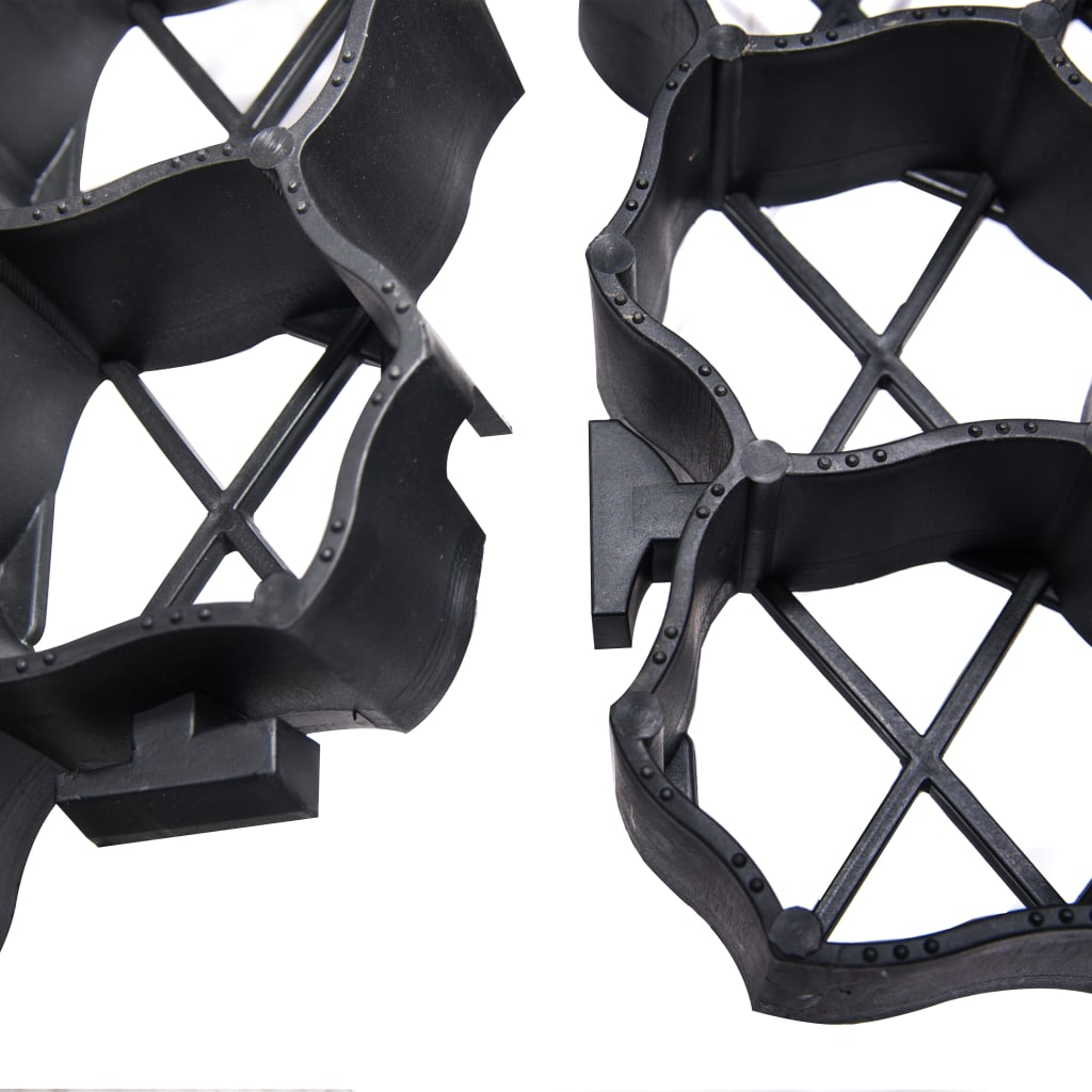 vidaXL Grilaje de gazon, 16 buc., negru, 60x40x3 cm, plastic vidaXL Grilaje de gazon, 16 buc., negru, 60x40x3 cm, plastic
