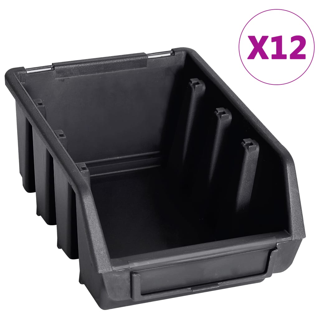 vidaXL Set cutii depozitare 32 piese cu panouri de perete, roșu&negru