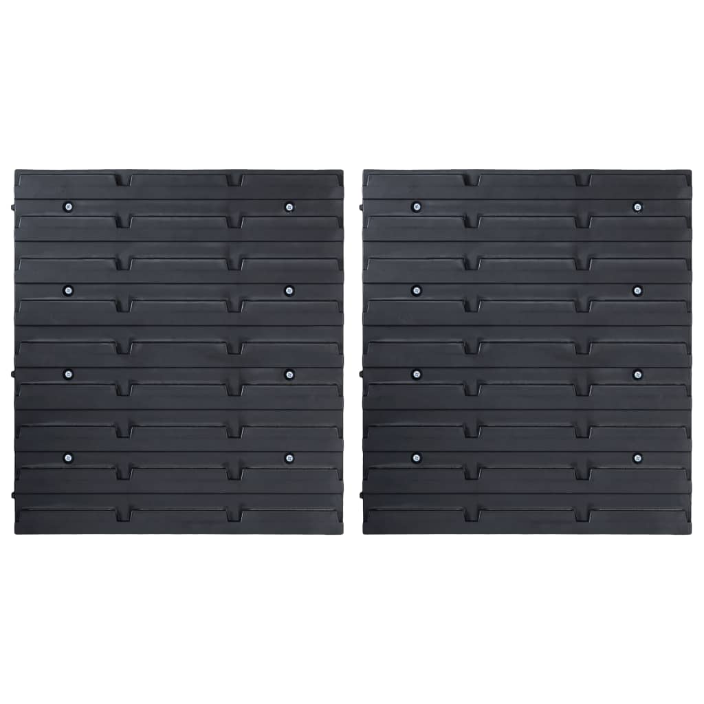 vidaXL Set cutii depozitare 32 piese cu panouri de perete, roșu&negru