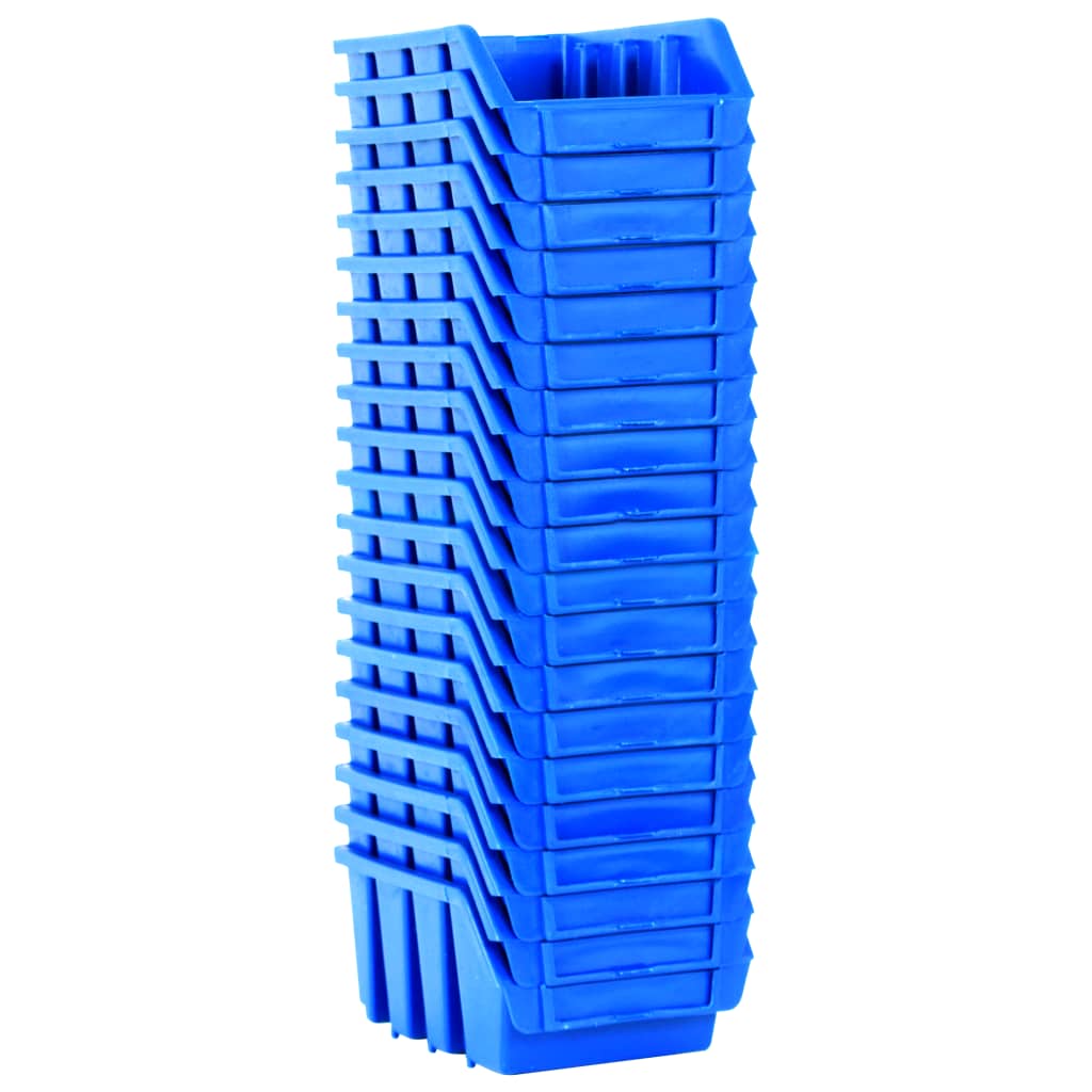 vidaXL Cutii de depozitare stivuibile, 20 buc., albastru, plastic vidaXL Cutii de depozitare stivuibile, 20 buc., albastru, plastic
