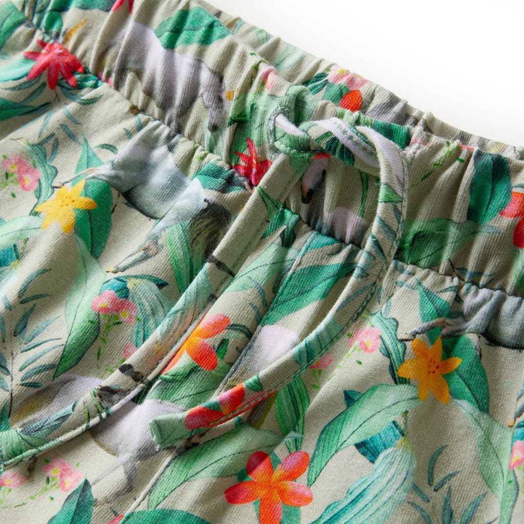 Pantaloni scurți de copii cu șnur, kaki, 116 Pantaloni scurți de copii cu șnur, kaki, 116