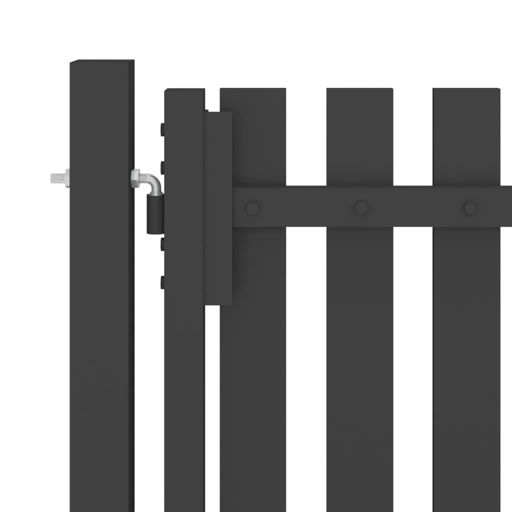 vidaXL Poartă de gard grădină, antracit, 1 x 2,25 m, oțel vidaXL Poartă de gard grădină, antracit, 1 x 2,25 m, oțel