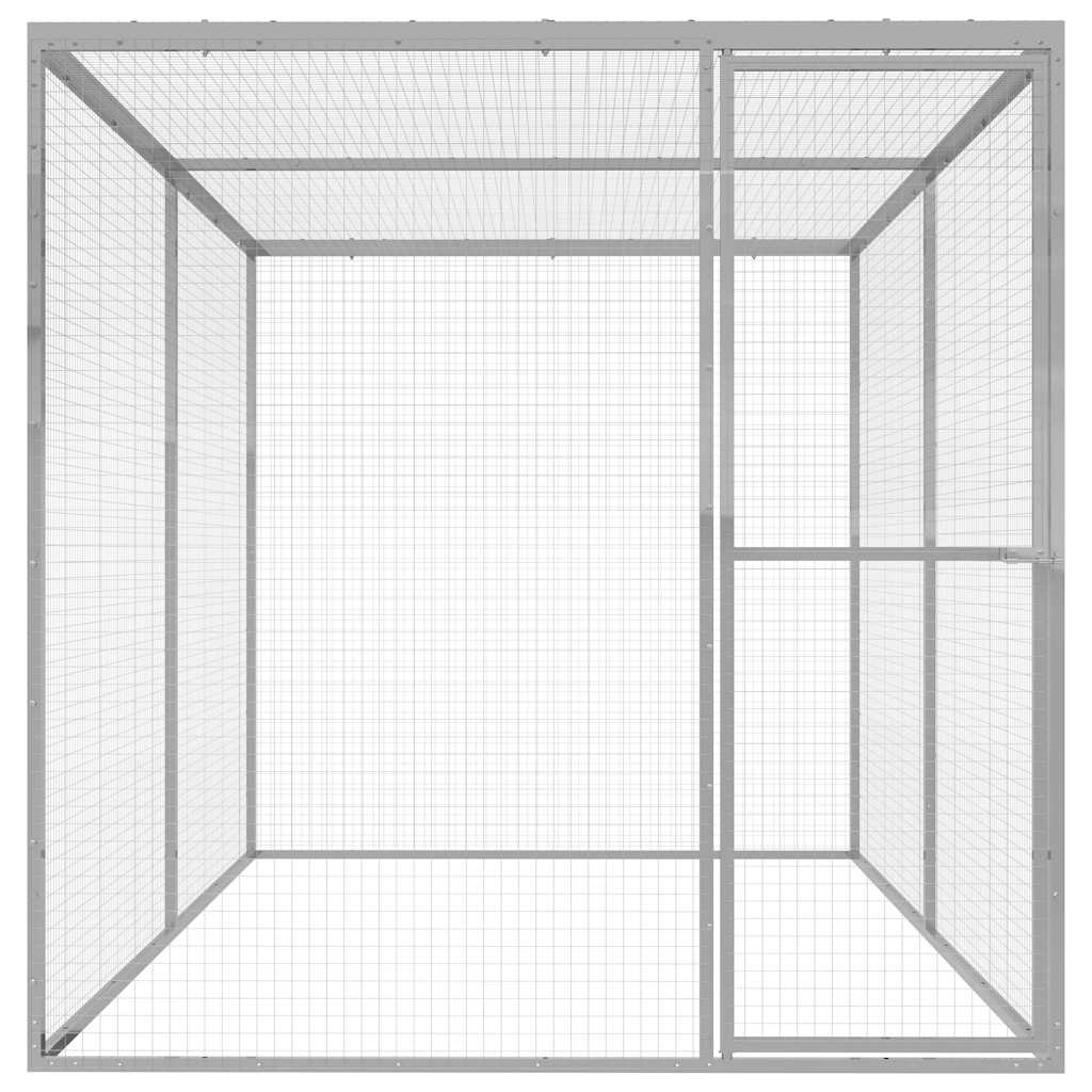 vidaXL Cușcă pentru pisici, 3x1,5x1,5 m, oțel galvanizat vidaXL Cușcă pentru pisici, 3x1,5x1,5 m, oțel galvanizat