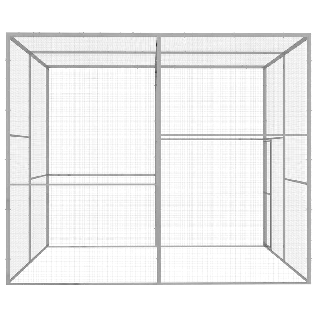 vidaXL Cușcă pentru pisici, 3x3x2,5 m, oțel galvanizat vidaXL Cușcă pentru pisici, 3x3x2,5 m, oțel galvanizat