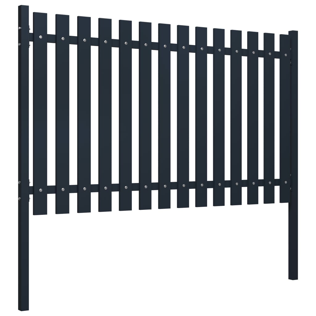 vidaXL Panou de gard antracit 178x125 cm oțel vopsit în câmp electrostatic vidaXL Panou de gard antracit 178x125 cm oțel vopsit în câmp electrostatic