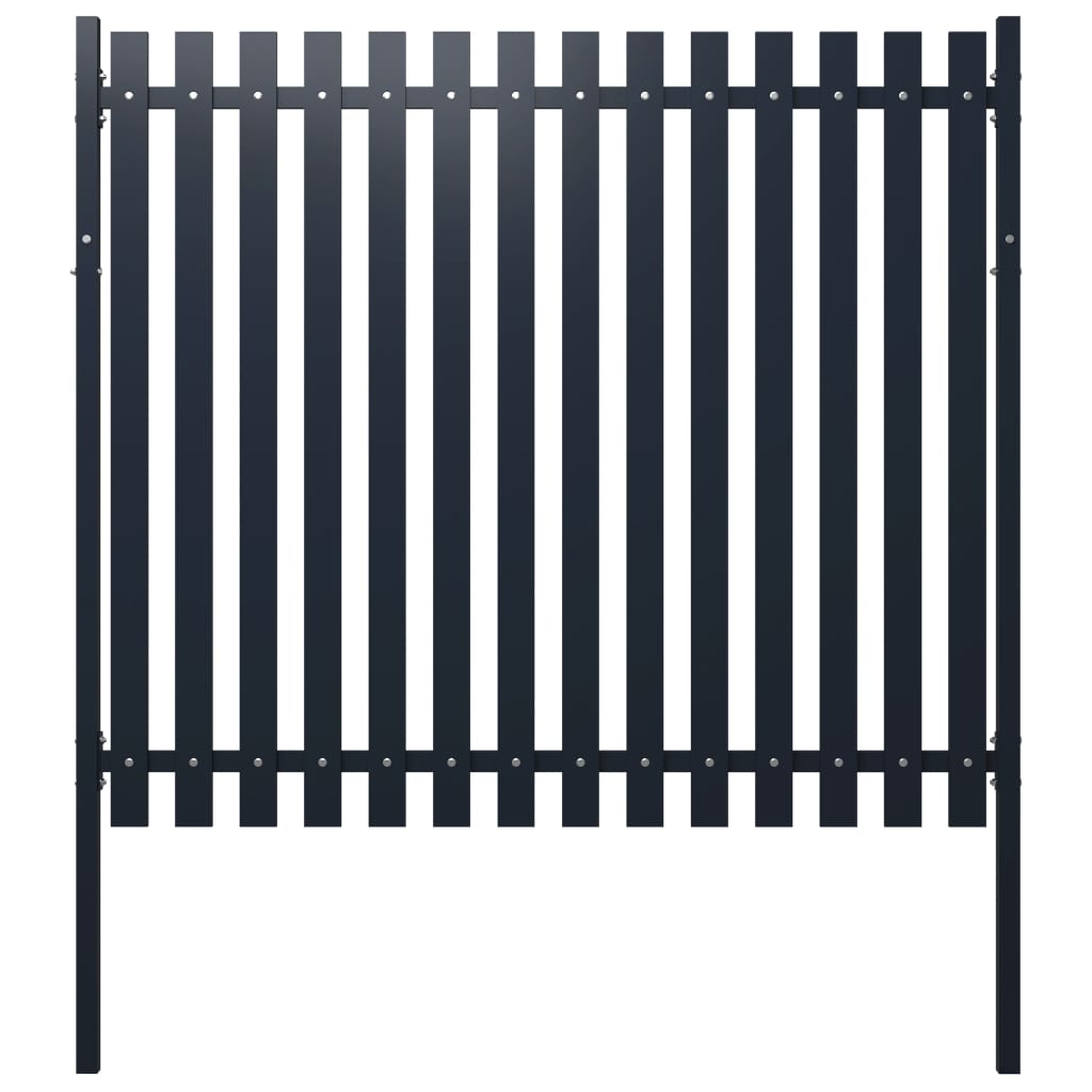 vidaXL Panou de gard antracit 178x170 cm oțel vopsit în câmp electrostatic vidaXL Panou de gard antracit 178x170 cm oțel vopsit în câmp electrostatic