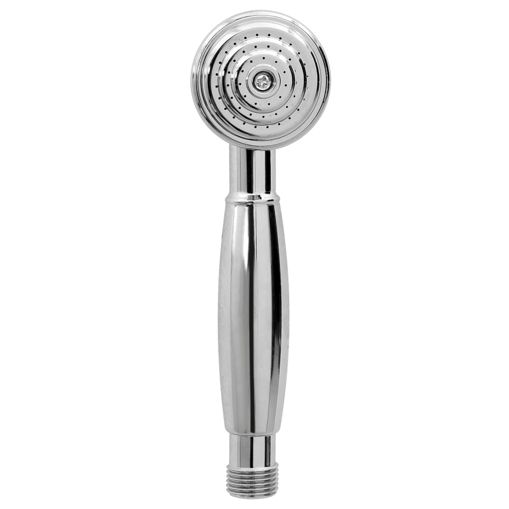 vidaXL Baterie cadă cu 2 robinete + Deviator duș de mână Chrome Retro vidaXL Baterie cadă cu 2 robinete + Deviator duș de mână Chrome Retro