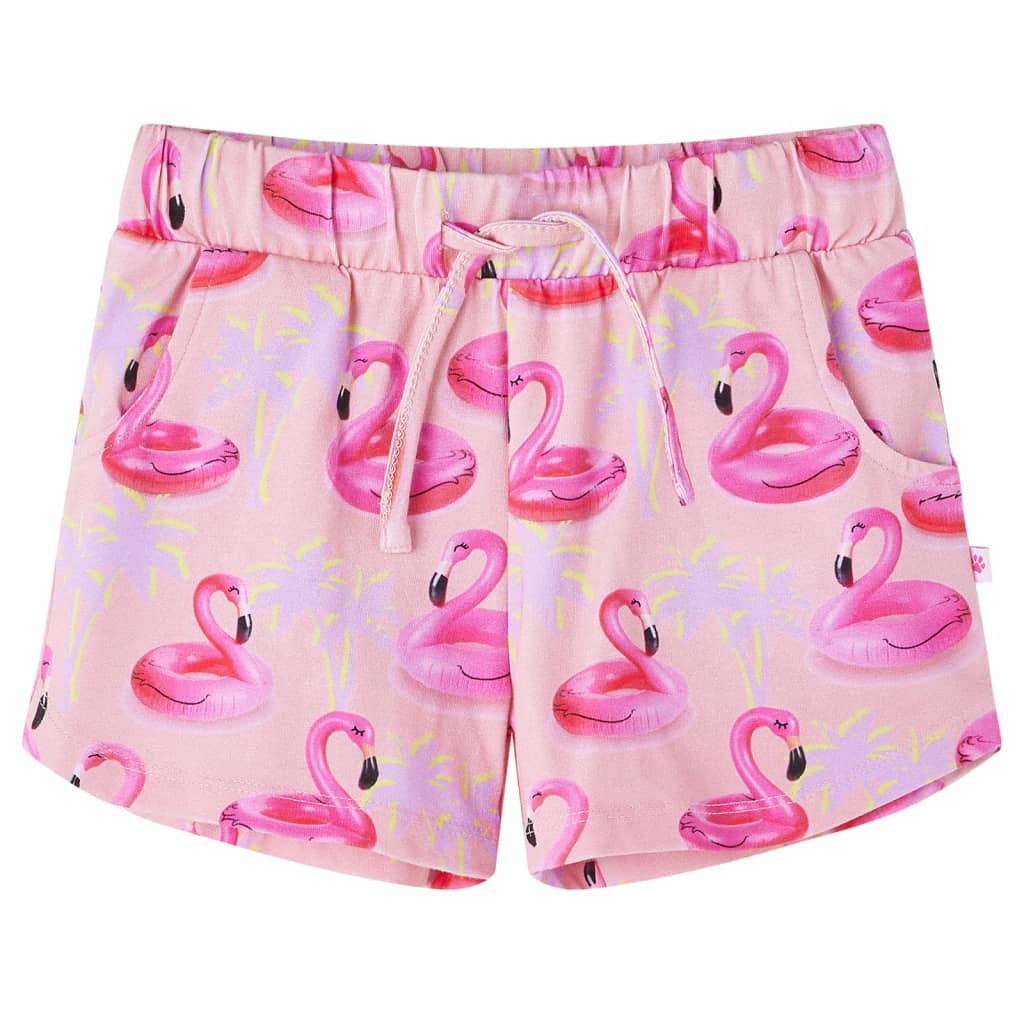 Pantaloni scurți copii cu șnur roz deschis 140 Pantaloni scurți copii cu șnur roz deschis 140