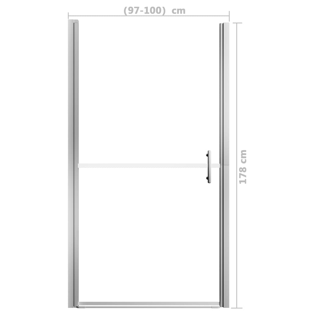 vidaXL Ușă de duș, 100 x 178 cm, sticlă mată securizată