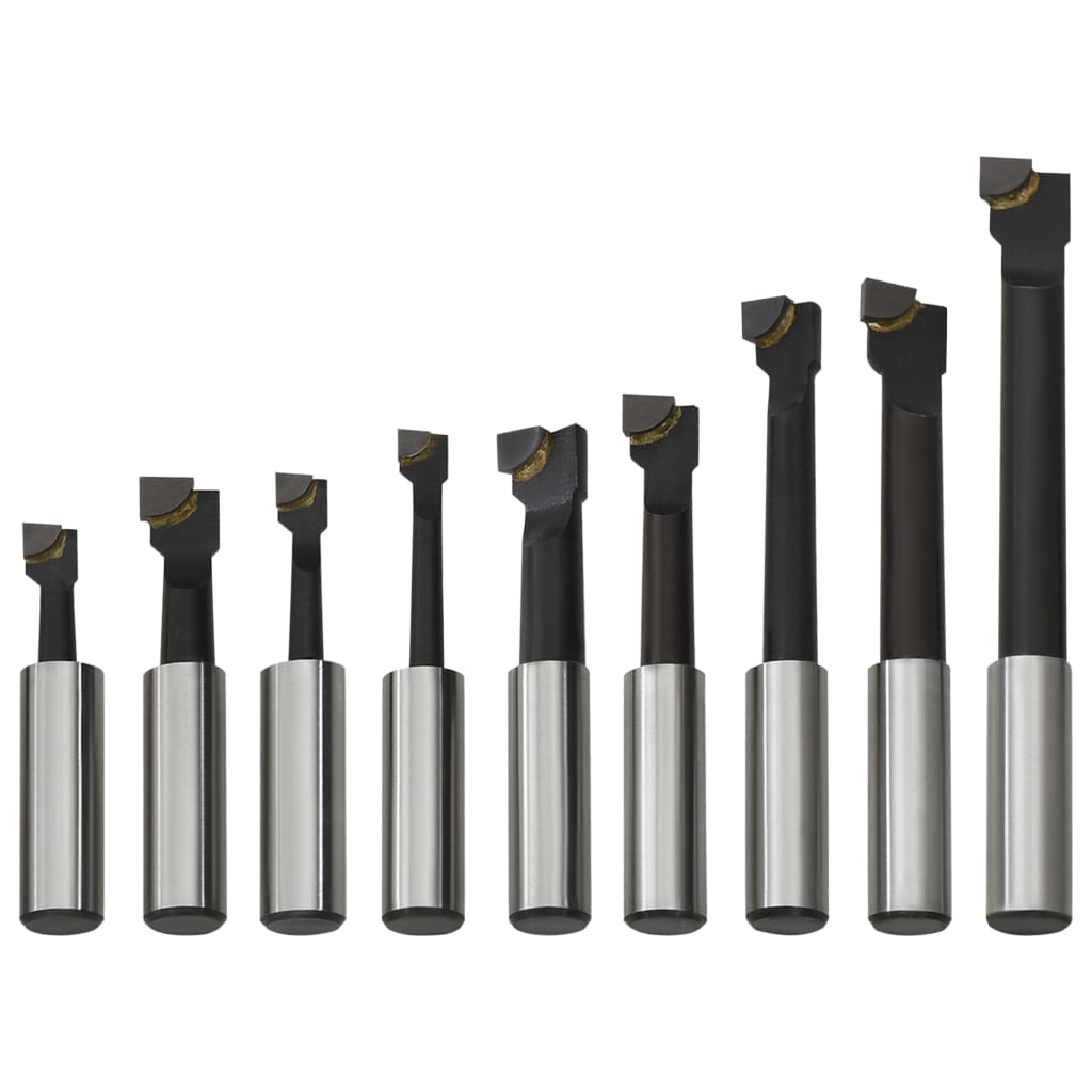 vidaXL Freze alezare 9 buc. 12 mm cu baza din lemn vidaXL Freze alezare 9 buc. 12 mm cu baza din lemn