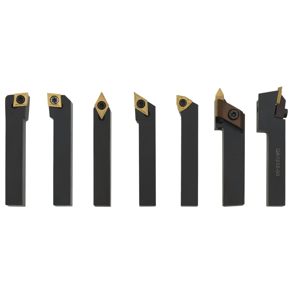 vidaXL Set unelte de strunjire indexabile, 12 piese, 12 x 12 mm, 80 mm vidaXL Set unelte de strunjire indexabile, 12 piese, 12 x 12 mm, 80 mm