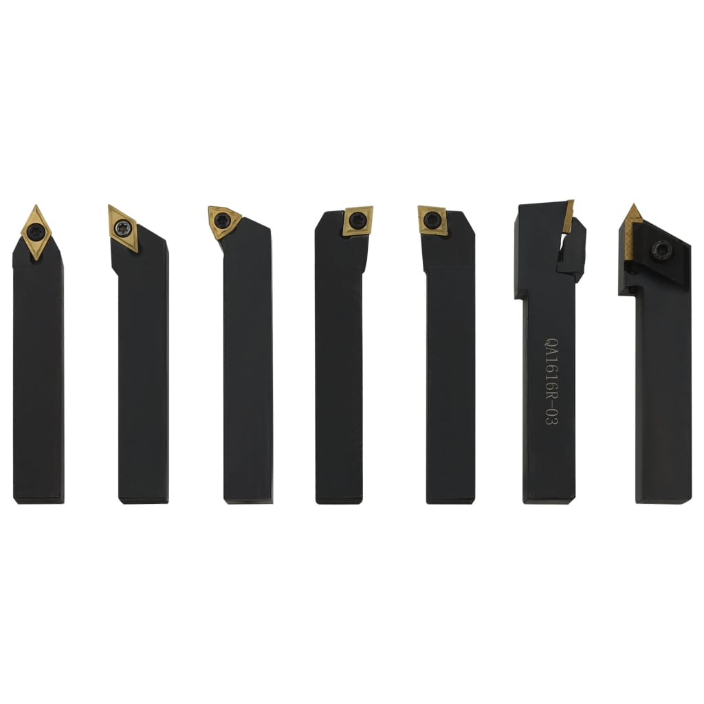 vidaXL Set unelte de strunjire indexabile, 12 piese, 16x16 mm, 100 mm vidaXL Set unelte de strunjire indexabile, 12 piese, 16x16 mm, 100 mm